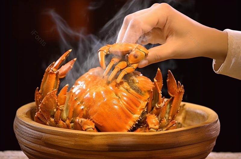 一个抓起一只大闸蟹的腿,高清,摄影图,摄影图片,图片大全,摄影图免费下载